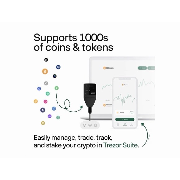 TREZOR SAFE 3 Passphrase & Secure Element Crypto Hardware Wallet Solar Gold - Picture 3 of 9